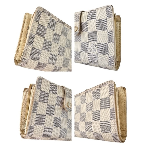 Louis Vuitton Damier Azur Kisslock Wallet, Dustbag, & Shopping Bag Authentic - Picture 6 of 16